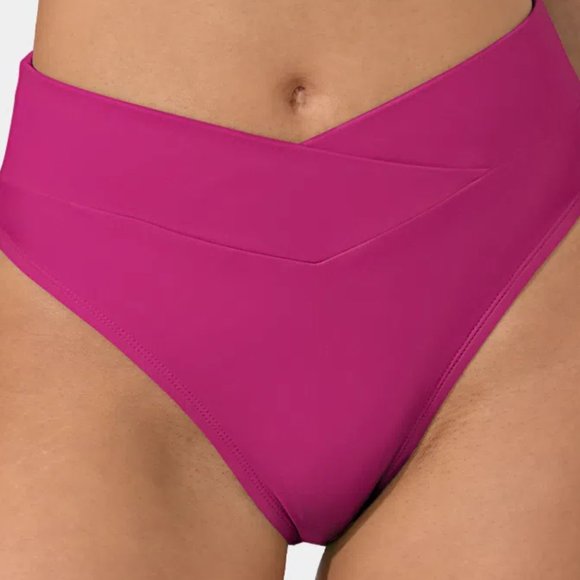 HALARA Other - Halara Size Medium Crossover Waist Cheeky Bikini Swim Bottom